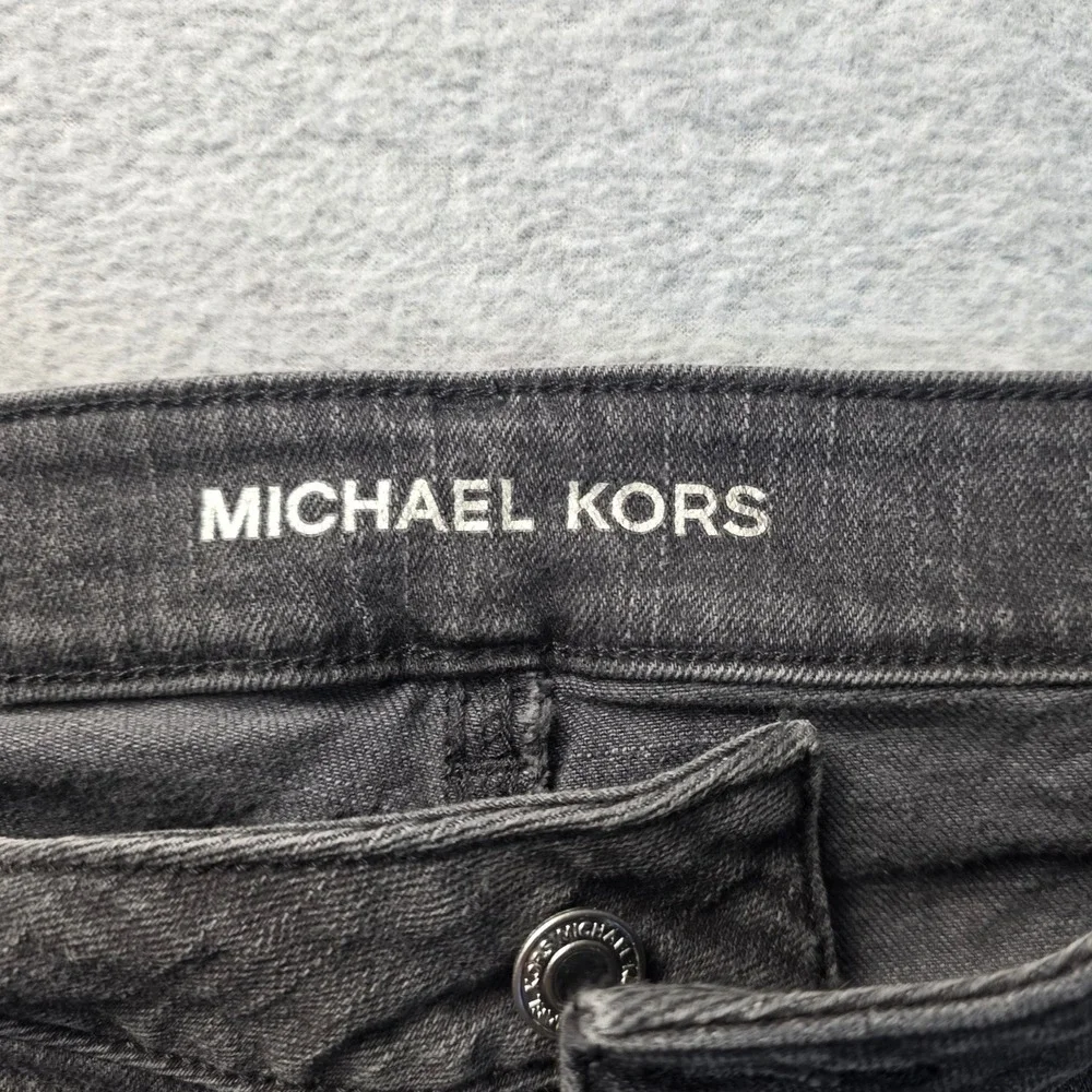 Michael Kors Skinny Jeans Womens Plus Size 16W‎ Grey Tapered Stretch Denim Pants